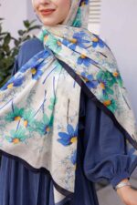 Papatya Desen-Nayf İpek Şal - Görsel 7