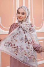 Ross Kraşli Şal-Flowers Desen - Görsel 5