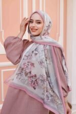 Ross Kraşli Şal-Flowers Desen - Görsel 3