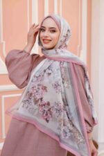 Ross Kraşli Şal-Flowers Desen - Görsel 3