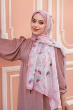 Papatya Desen-Nayf İpek Şal