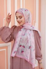 Papatya Desen-Nayf İpek Şal - Görsel 5