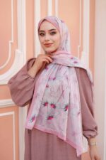 Papatya Desen-Nayf İpek Şal - Görsel 4