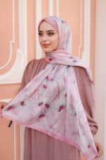 Papatya Desen-Nayf İpek Şal - Görsel 3