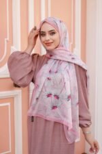 Papatya Desen-Nayf İpek Şal - Görsel 2