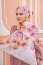 Papatya Desen-Nayf İpek Şal - Görsel 8