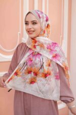 Papatya Desen-Nayf İpek Şal - Görsel 4