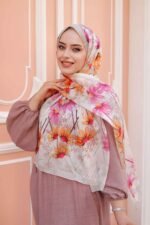 Papatya Desen-Nayf İpek Şal - Görsel 3