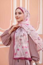 Papatya Desen-Nayf İpek Şal - Görsel 5