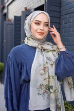 Ross Kraşli Şal-Flowers Desen - Görsel 2