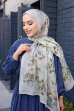 Ross Kraşli Şal-Flowers Desen - Görsel 3