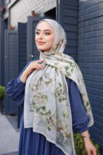 Ross Kraşli Şal-Flowers Desen - Görsel 4