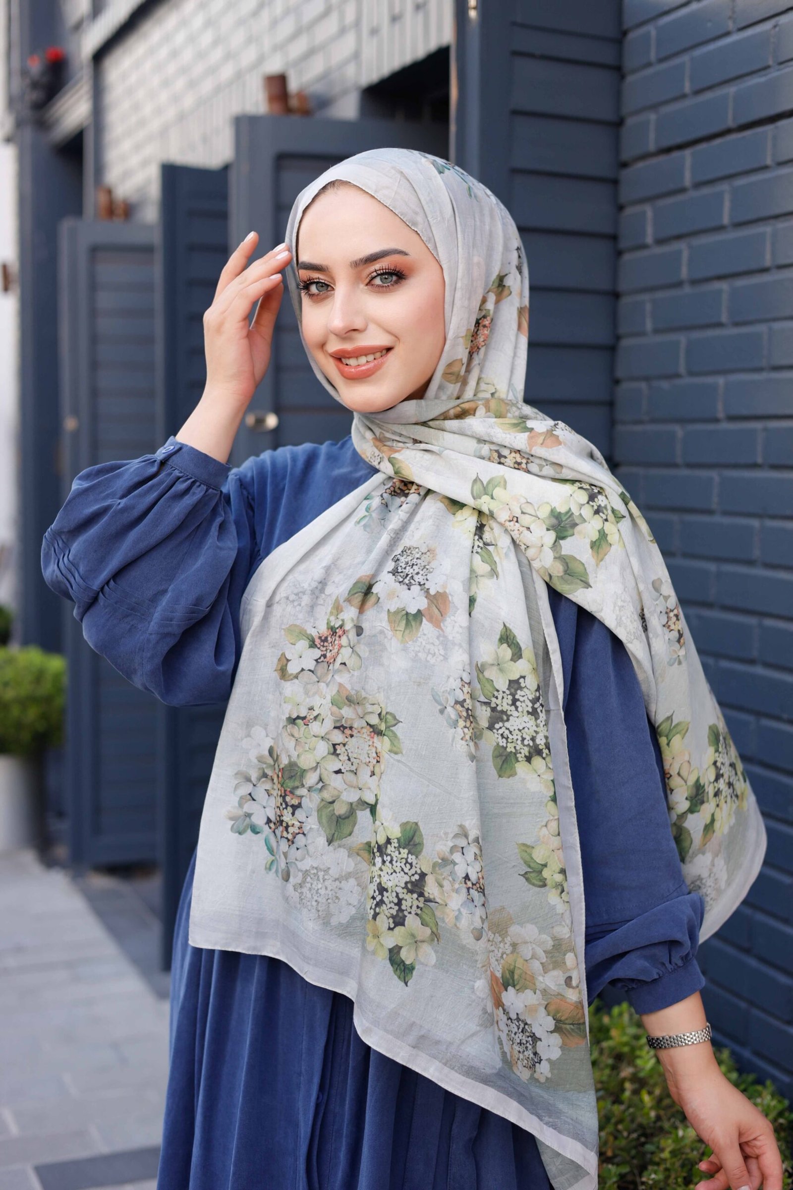 IMG_7265 Ross Kraşli Şal-Flowers Desen - Görsel 1