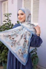 Ross Kraşli Şal-Flowers Desen - Görsel 2