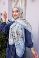 Ross Kraşli Şal-Flowers Desen - Görsel 5