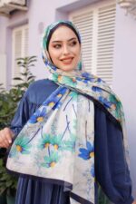 Papatya Desen-Nayf İpek Şal - Görsel 5