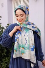 Papatya Desen-Nayf İpek Şal - Görsel 4