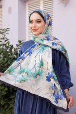 Papatya Desen-Nayf İpek Şal - Görsel 3