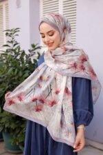 Papatya Desen-Nayf İpek Şal - Görsel 7