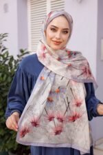 Papatya Desen-Nayf İpek Şal - Görsel 6