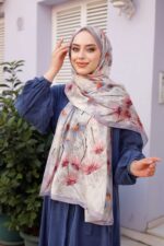 Papatya Desen-Nayf İpek Şal - Görsel 3