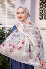 Papatya Desen-Nayf İpek Şal - Görsel 2