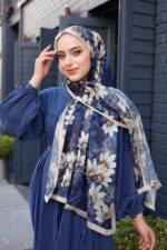 Papatya Desen-Nayf İpek Şal - Görsel 6