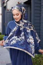 Papatya Desen-Nayf İpek Şal - Görsel 5