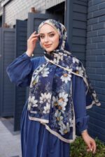 Papatya Desen-Nayf İpek Şal - Görsel 3