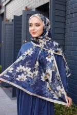 Papatya Desen-Nayf İpek Şal - Görsel 2