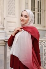 Degrade Desenli Ross Kraşli Şal - Görsel 4