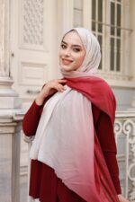 Degrade Desenli Ross Kraşli Şal - Görsel 4