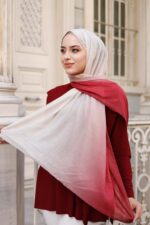 Degrade Desenli Ross Kraşli Şal - Görsel 6