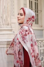 Ross Kraşli Şal-Flowers Desen - Görsel 5