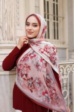 Ross Kraşli Şal-Flowers Desen - Görsel 2