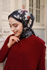 Papatya Desen-Nayf İpek Şal - Görsel 7