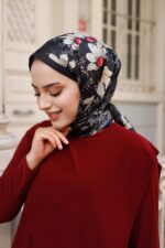 Papatya Desen-Nayf İpek Şal - Görsel 7