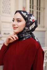 Papatya Desen-Nayf İpek Şal - Görsel 6