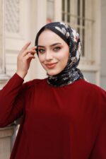 Papatya Desen-Nayf İpek Şal - Görsel 5