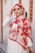 Papatya Desen-Nayf İpek Şal