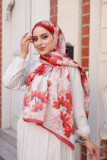 Papatya Desen-Nayf İpek Şal - Görsel 4