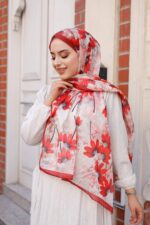 Papatya Desen-Nayf İpek Şal - Görsel 3