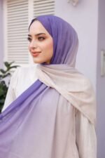 Degrade Desenli Ross Kraşli Şal