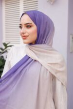 Degrade Desenli Ross Kraşli Şal