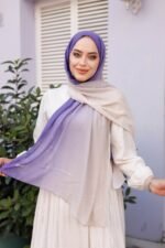 Degrade Desenli Ross Kraşli Şal - Görsel 2