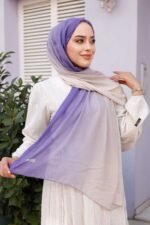 Degrade Desenli Ross Kraşli Şal - Görsel 3