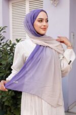 Degrade Desenli Ross Kraşli Şal - Görsel 3