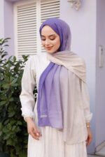 Degrade Desenli Ross Kraşli Şal - Görsel 4