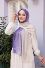 Degrade Desenli Ross Kraşli Şal - Görsel 5