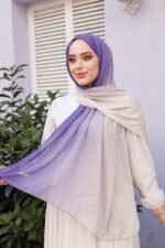 Degrade Desenli Ross Kraşli Şal - Görsel 6